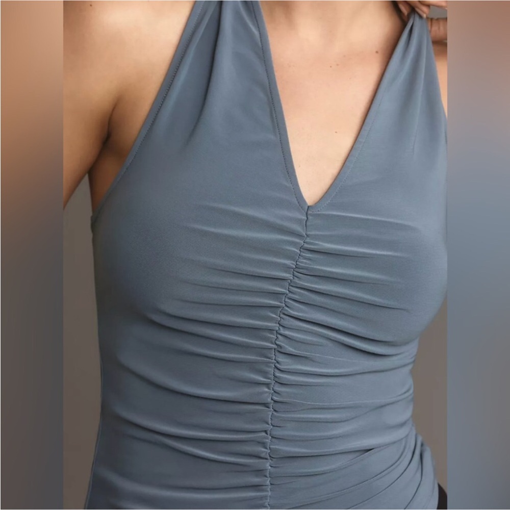Anthropologie Ruched Halter Top NWT